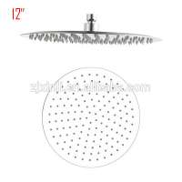 12 Inch Round Welded Brass Shower Head, Very Thin Overhead Shower, Polish and Chrome Finish